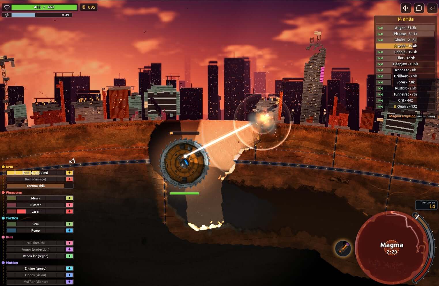 Burrr.io: многопользовательская игра в реальном времени про буры на круглой планете